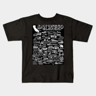 San Diego Map Kids T-Shirt